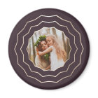Bright Circle | Burgundy & Gold Geometric Photo