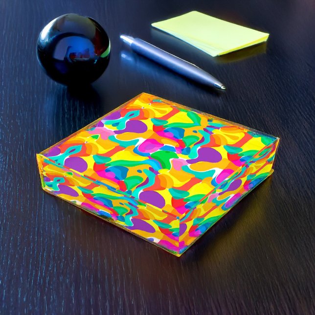 Bright Circus Colors Abstract Fun Paperweight (Creator Uploaded)
