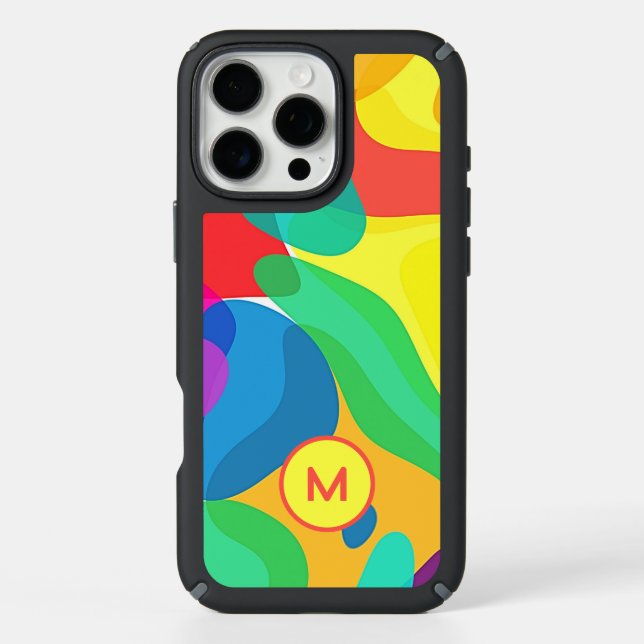 Bright Circus Colors Monogram Pattern Speck iPhone Case (Front)