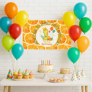 Bright Citrus 1st Birthday Banner