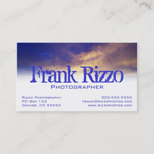 Bright Clouds Profile Card Business Card