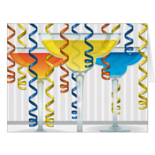 Bright cocktail and ribbon