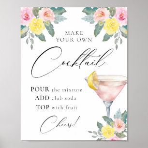 Bright Cocktail Bar Poster