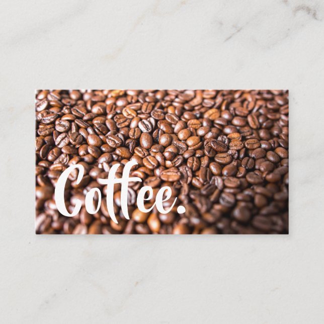 Bright Coffee Beans Simple Mountain Punch-Card Loyalty Card (Front)