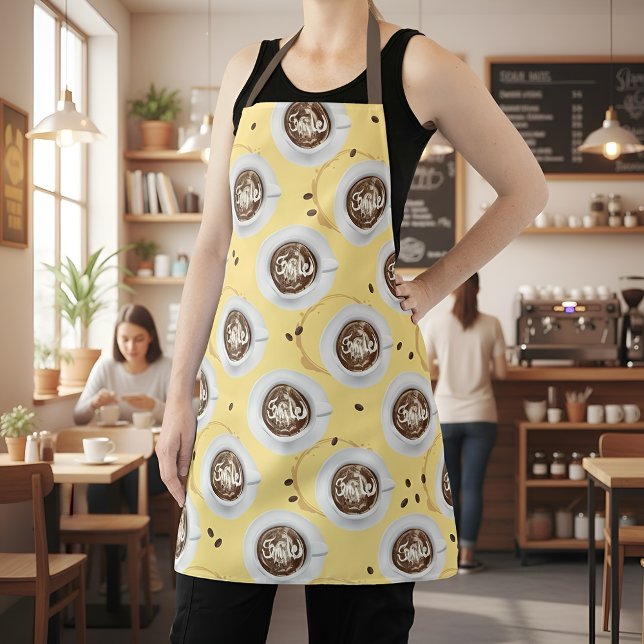 Bright Coffee Swirl Pattern  Apron (Creator Uploaded)