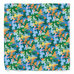 Bright Color Camo Pattern Bandana