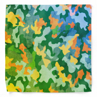 Bright Color Camo Pattern Bandana