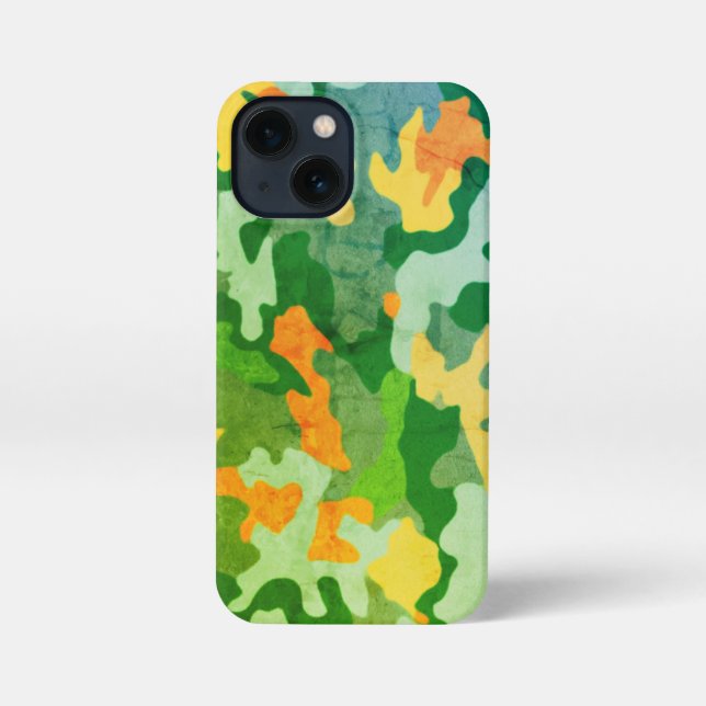 Bright Color Camo Pattern iPhone Case (Back)