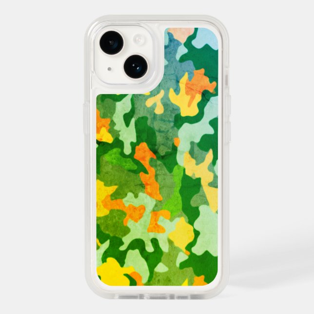 Bright Color Camo Pattern Otterbox iPhone Case (Back)