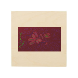 Bright Color Floral Wood Wall Art