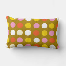 Bright color polka dots. Yellow, pink, white