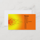 bright color racing flames business card (Front/Back)