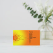 bright color racing flames business card (Standing Front)