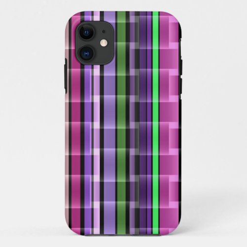 Bright color stripes background 2 iPhone 11 case