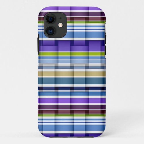 Bright color stripes background iPhone 11 case