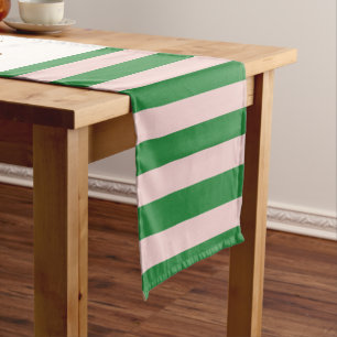 Bright Color Stripes Modern Personalized Message Short Table Runner