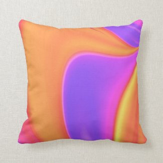 Bright Color Swirl Throw Pillow