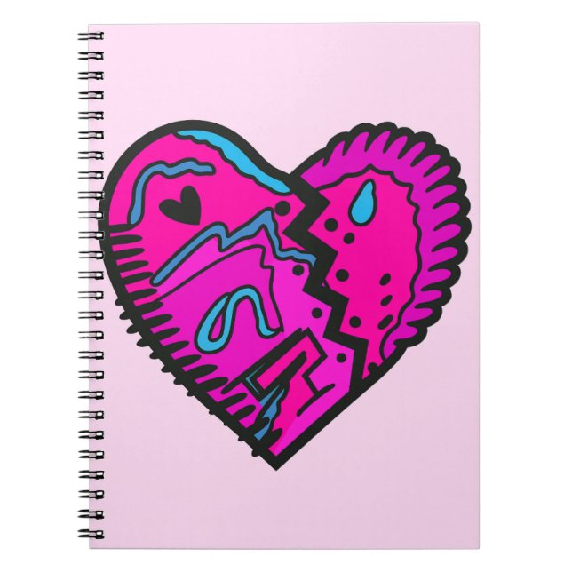 Bright Colored 80's Themed   Notebook (Front)