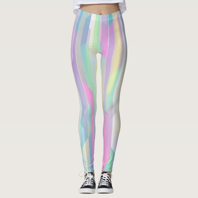 bright colored abstract leggings (Front)