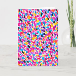 Bright Colored Abstract Watercolor Greeting Card