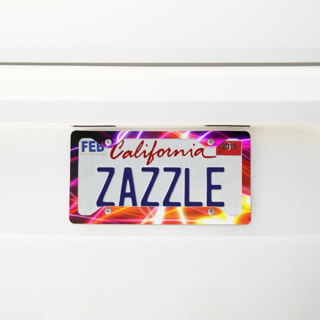 Bright Colored License Plate Frame (On Car)