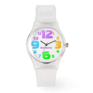 Bright Colored Numbers Watch