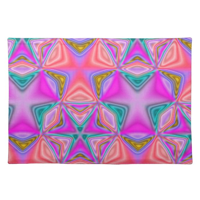 Bright colored pattern placemats