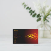 bright colored racing flames business card (Standing Front)