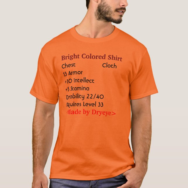 Bright Colored Shirt (Cloth Armor) - With Stats (Front)