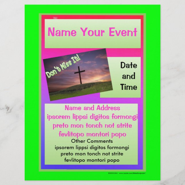 Bright Colored Special Event Flyer (Front)