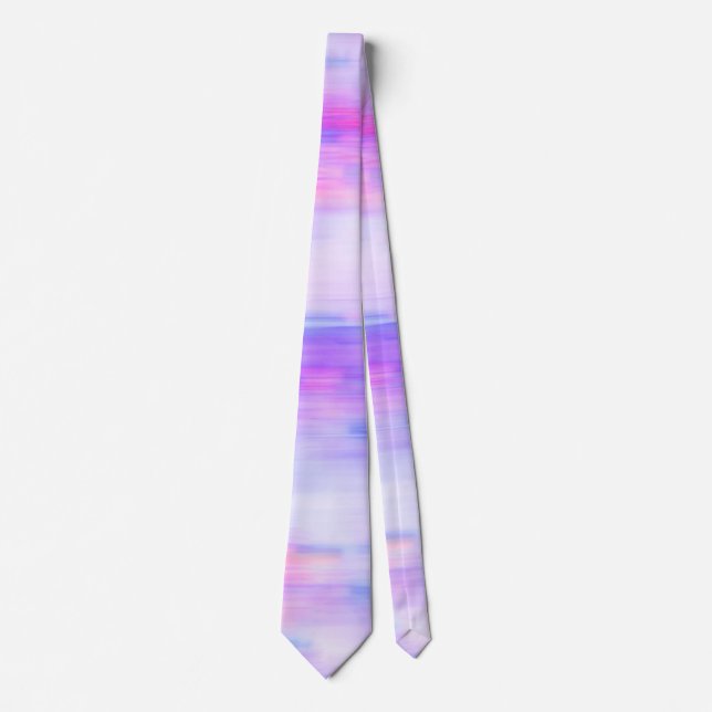 Bright colored stain abstract pattern neck tie (Front)