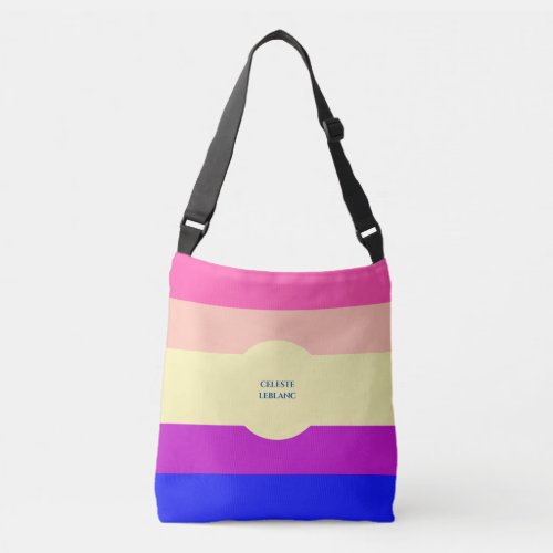 Bright Colored Stripes_Summer_ Crossbody Bag