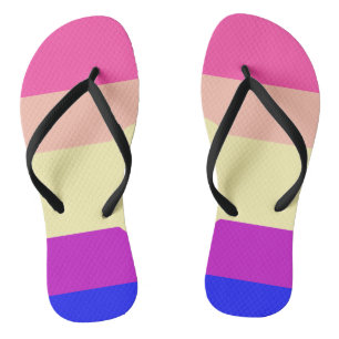 Bright Colored Stripes-Summer- Flip Flops