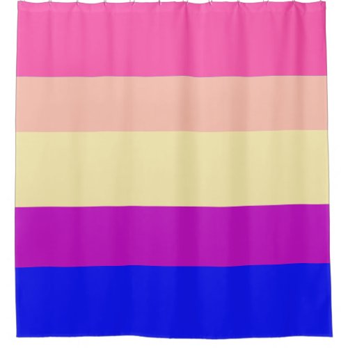 Bright Colored Stripes_Summer_ Shower Curtain