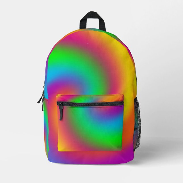 Bright Colored Tie Dye Backpack (Front)