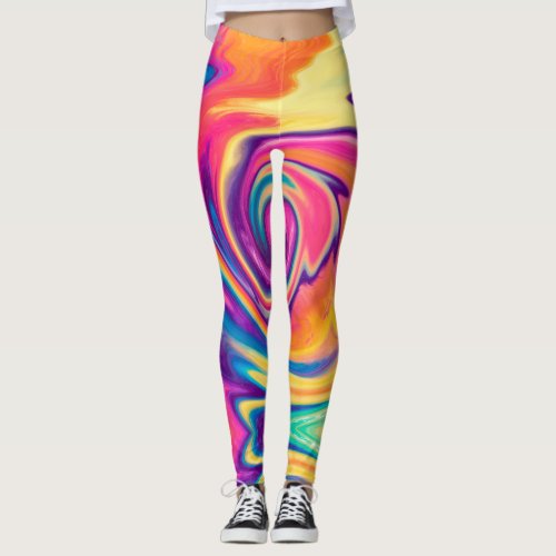 Bright Colored Tie_Dye Leggings