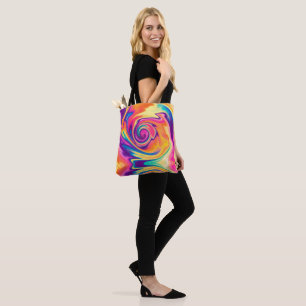 Bright Colored Tie-Dye Shoulder Tote Bag