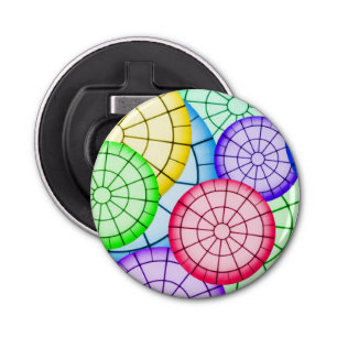 Bright Colorful Abstract Circles Pattern Bottle Opener