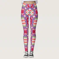 Bright Leggings Colorful Leggings Abstract Leggings, Wearable Art