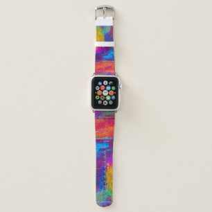Bright Colorful Abstract Modern Art Cool Trendy Apple Watch Band