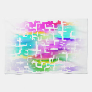 Bright Colorful Abstract Multicolored Pattern Kitchen Towel