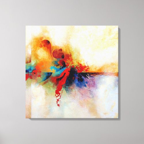 Bright Colorful Abstract Oil Painting Canvas Print