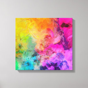 Bright Colorful Abstract Painting Canvas Print