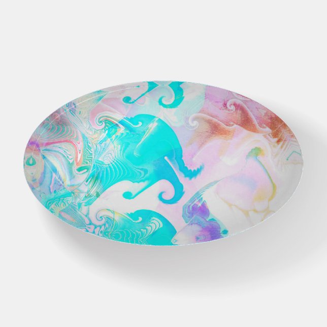Bright Colorful Abstract Paperweight (Front)