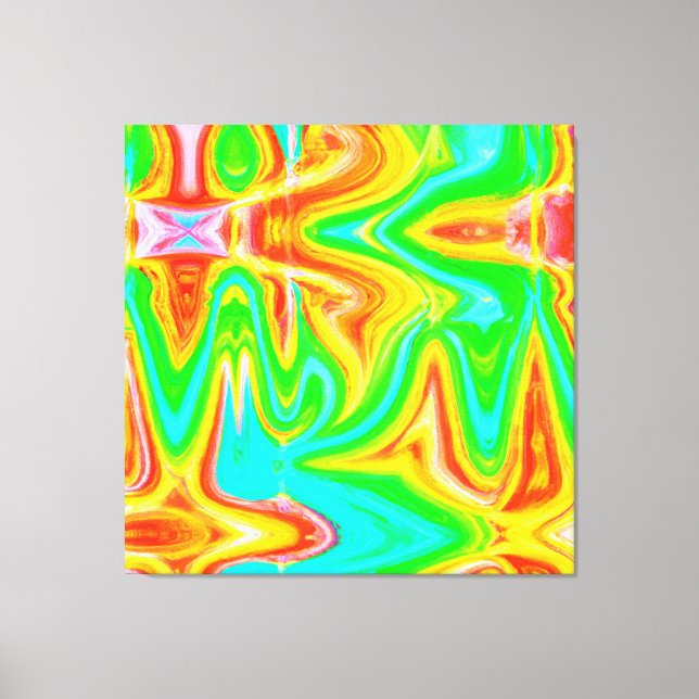 Bright Colorful Abstract Pattern Canvas Print (Front)
