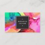 Bright Colorful Abstract Watercolor Art Business Card