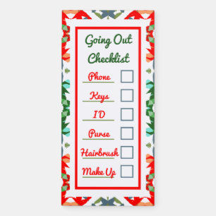 Bright Colorful Adult ADHD ADD Checklist Planner Magnetic Notepad