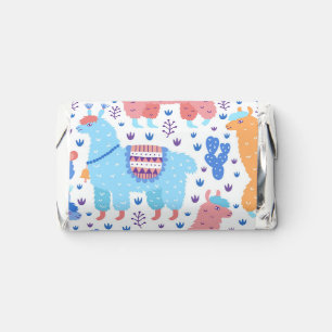 Bright Colorful Alpaca Pattern Hershey's Miniatures