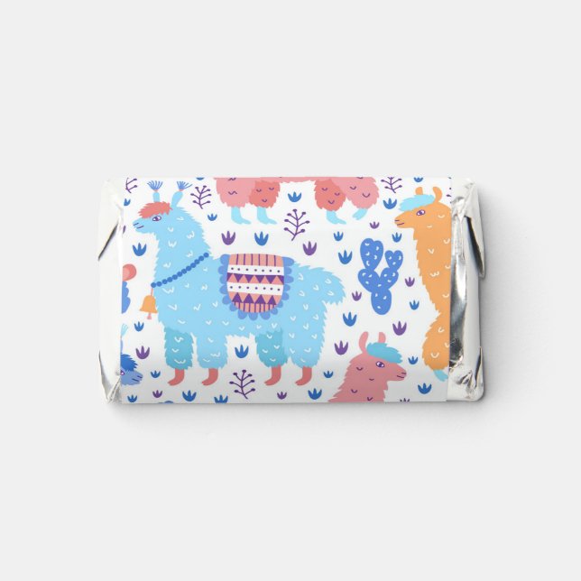 Bright Colorful Alpaca Pattern Hershey's Miniatures (Front)