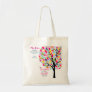 Bright colorful apple Teacher tree thank you Tote Bag